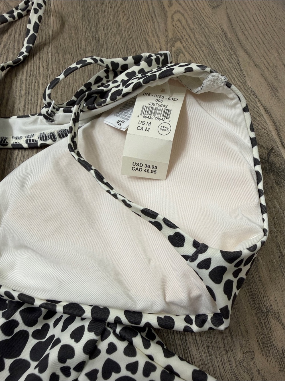 NWT aerie L Heart Print Bikini - Picture 9 of 10